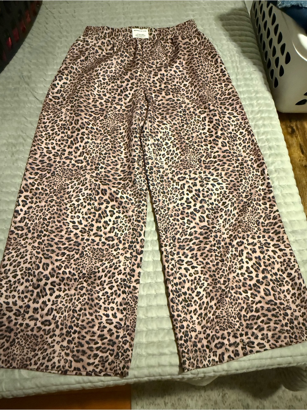 Leopard Print Wide Leg Pants